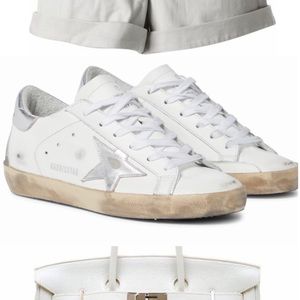Golden Goose Super Star sneakers size 37 silver star silver heel